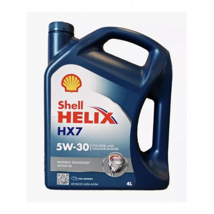 Масло моторное SHELL HELIX HX7 5W30 4л