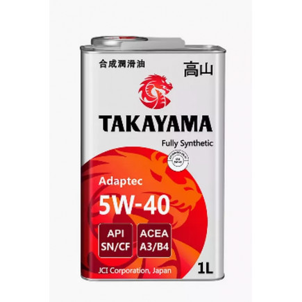Масло моторное TAKAYAMA Adaptec 5W-40 A3/B4 SN/CF 1л