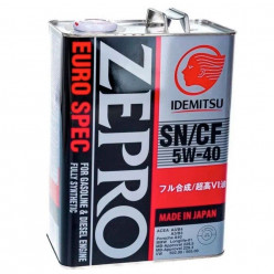 Масло моторное IDEMITSU ZEPRO EURO SPEC F-S SN/CF 5W40 A3 B4, железо Япония 4л