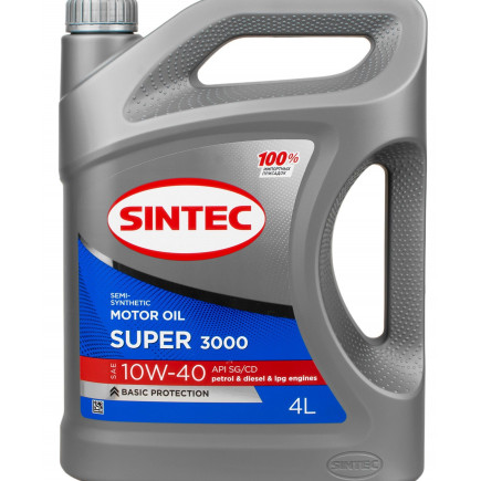 Масло моторное Sintec Super 3000 10W-40 4л