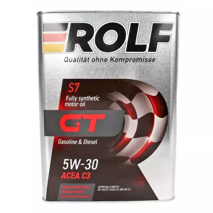 Масло моторное Rolf GT SAE 5W-30 API SN/CF 4л. Масло моторное Rolf GT SAE 5W-30 API SN/CF 4л.
