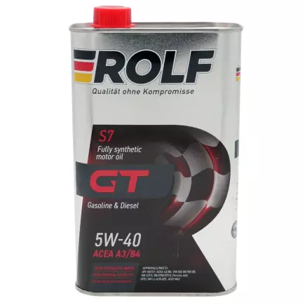 Масло моторное Rolf GT SAE 5W-40 API SN/CF 1л. Масло моторное Rolf GT SAE 5W-40 API SN/CF 1л.